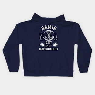 Music instruments are my spirit, Banjo guitar. Kids Hoodie